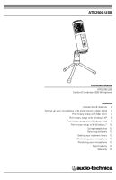 Audio Technica ATR-2500-USB - Owners Manual 